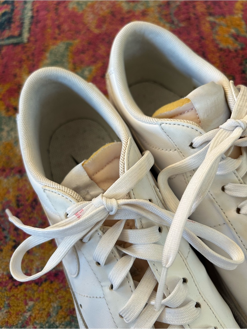 Nike | Women’s Triple White Leather Platform Blazer Low-Top Platform Shoes 10.5 - Picture 12 of 16